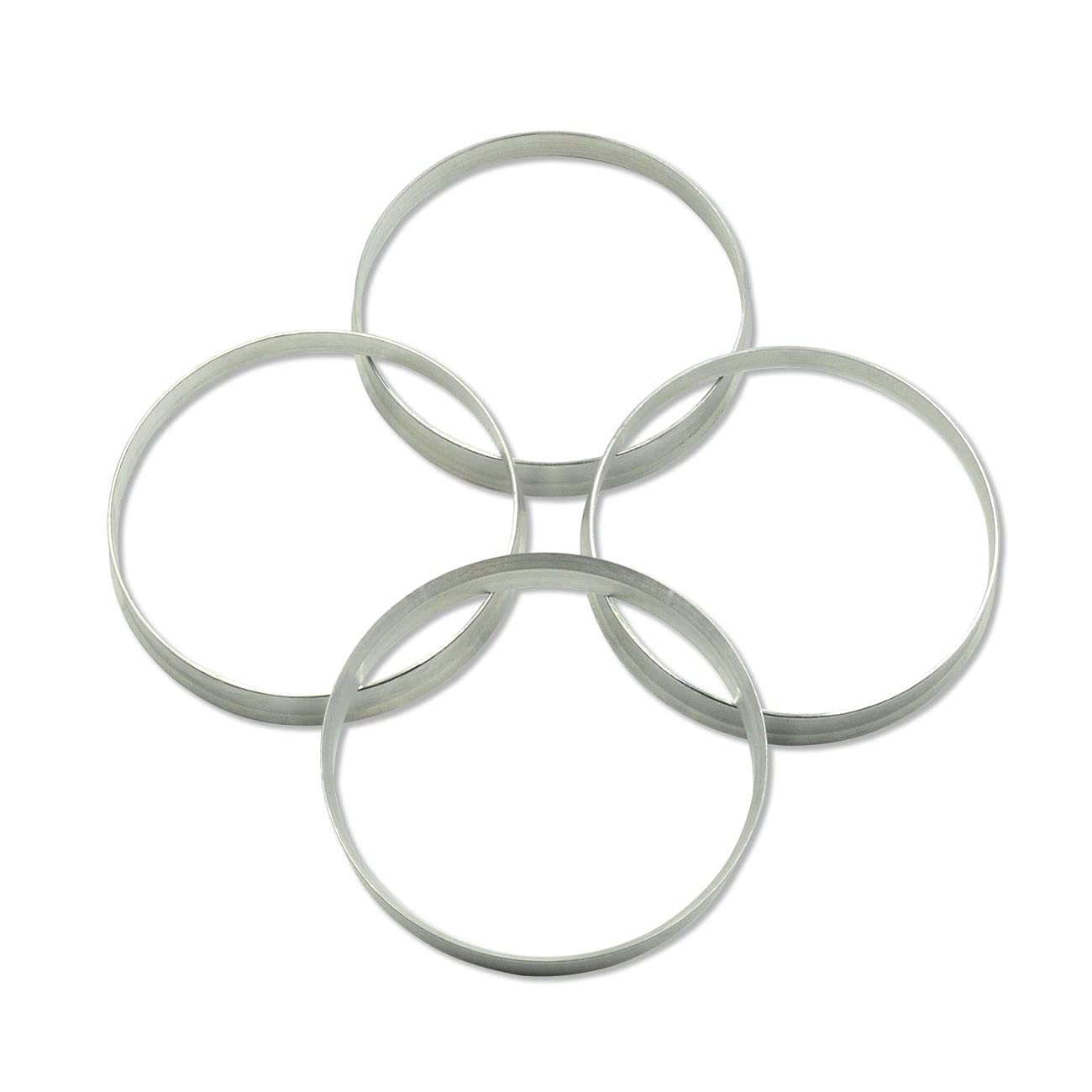 Goldensunny 72.6 To 70.5 Hub Centric Rings, Silver Aluminum Hubcentric Rings Compatible With Chevrolet Ranger Ford Mustang, 70.5